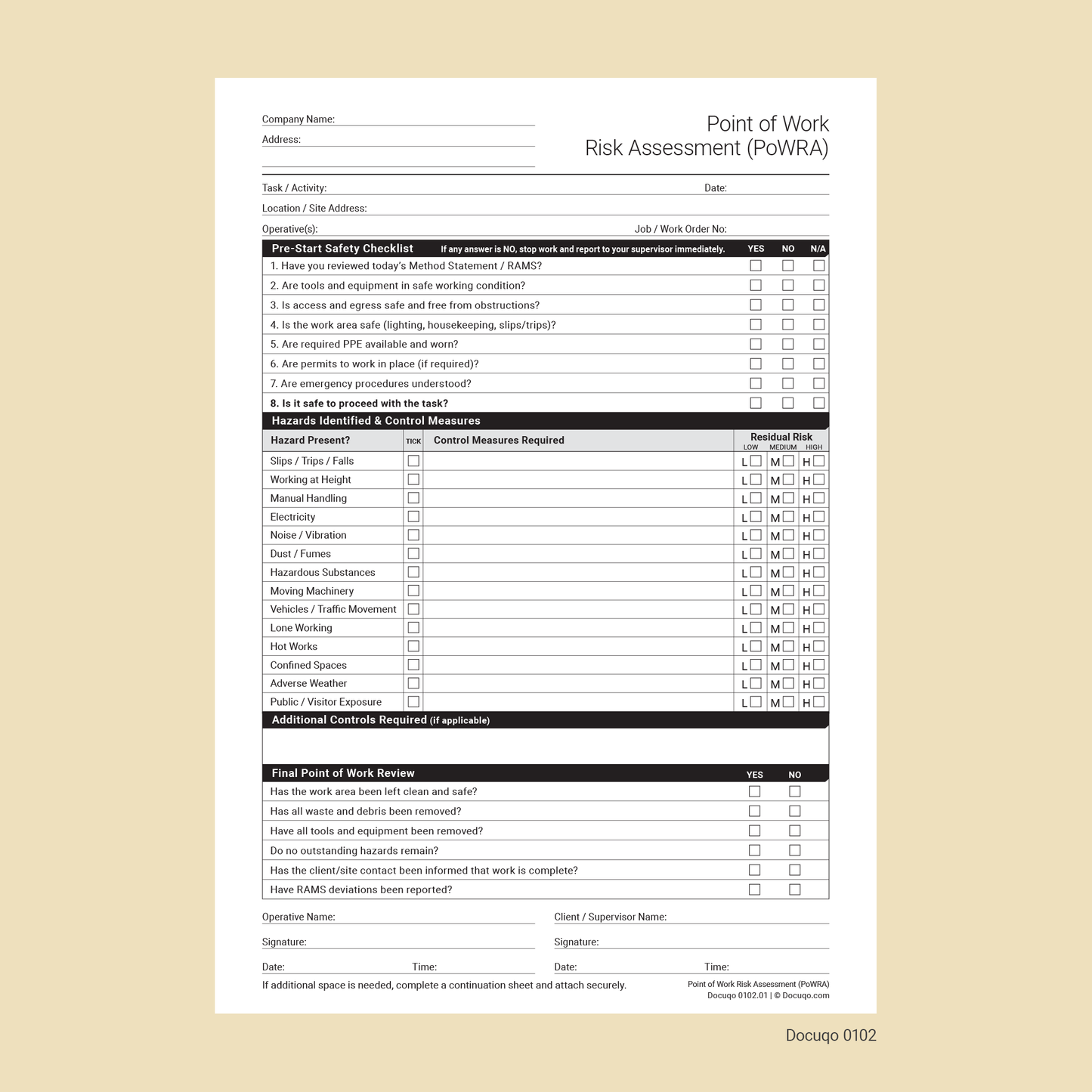 The RAMS Documentation System (UK) – Docuqo 0110
