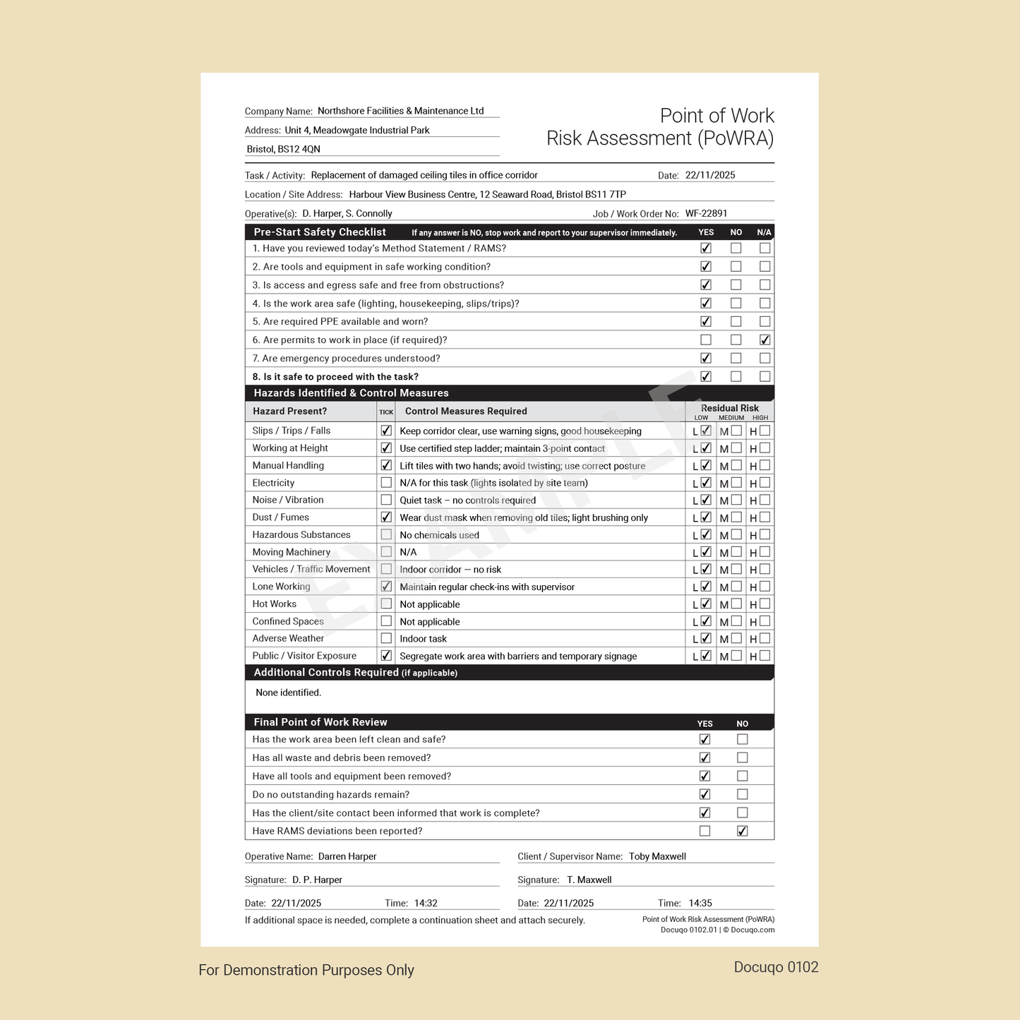 The RAMS Documentation System (UK) – Docuqo 0110