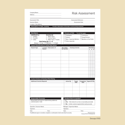 Construction RAMS documents UK template