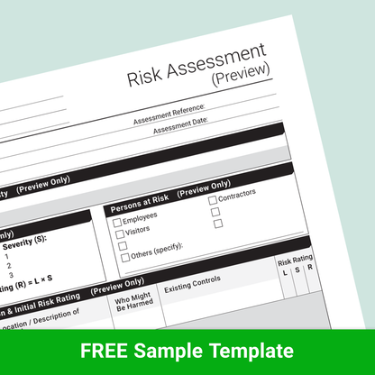 Free Sample Risk Assessment Template (UK, Preview PDF) – Docuqo 0098
